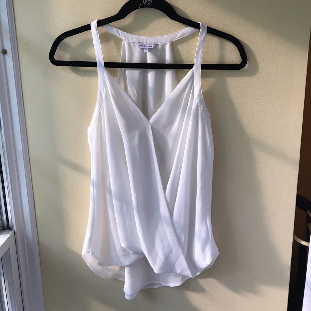 Naked Zebra white blouse! Size small